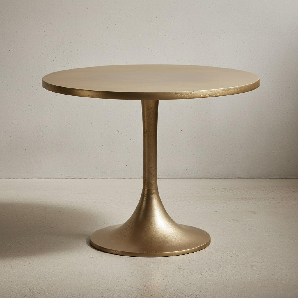 COUCHTISCH Klein Gold Metall Rund 60x60x46,5 cm Modern - Goldfarben, Metall (60/60/47cm) - KADIMA DESIGN