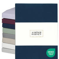 SPANNBETTLAKEN BASIC - Blau, Textil (150/200cm) - Schöner Wohnen