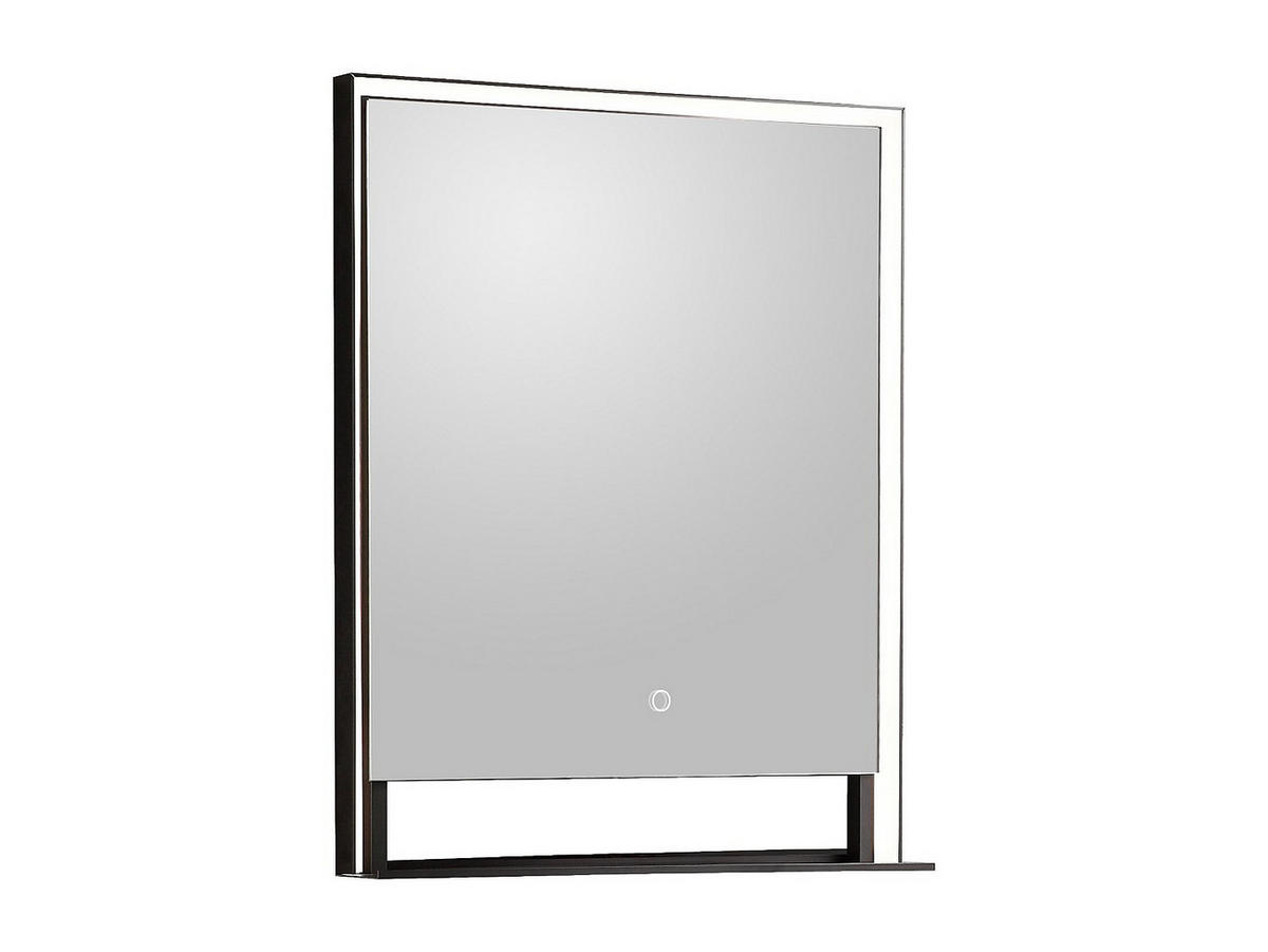BADSPIEGEL - 60 cmcm x 9.9 cmcm - Glas - Schwarz - VALONERA - Schwarz, Glas (60/80/9.9cm) - Vente-Unique