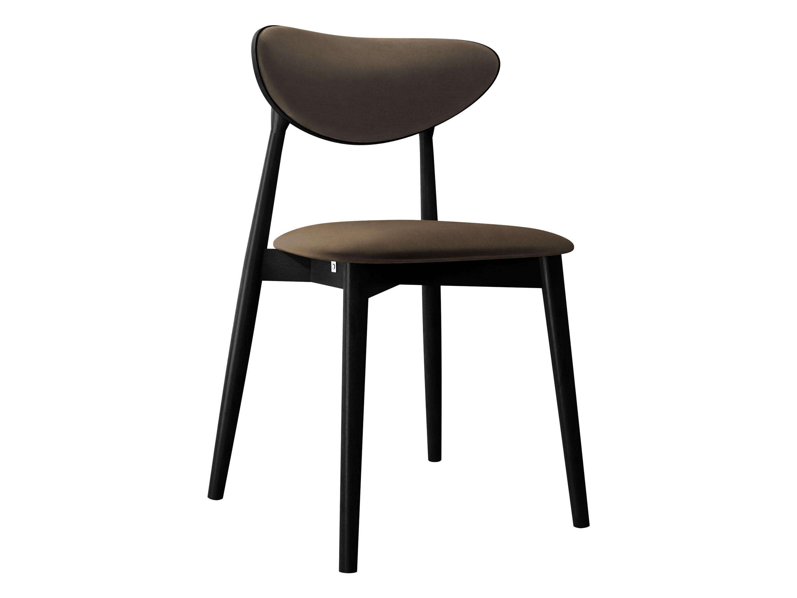 WOHNZIMMER STUHL KT65/C, Holzfarbe: Schwarz - Schwarz/Braun, Holz/Textil (48/80/49cm) - MIRJAN24