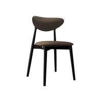 WOHNZIMMER STUHL KT65/C, Holzfarbe: Schwarz - Schwarz/Braun, Holz/Textil (48/80/49cm) - MIRJAN24
