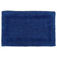 BADEMATTE 50/80 cm, 100% Baumwolle, wendbar - Dunkelblau, Textil (50/80cm) - Homescapes