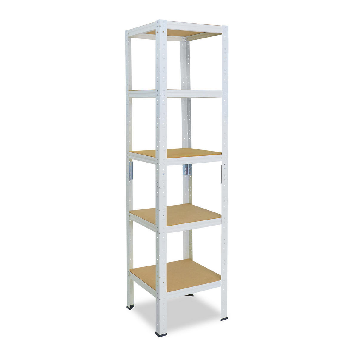 SCHWERLASTREGAL HOME 180x40x40 cm in weiß mit 5 Böden und 175 kg Traglast pro Boden - Creme, Metall (40/180/40cm) - shelfplaza