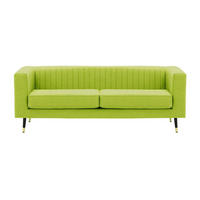 DREISITZER SOFA Slender-Baku 7 - Hellgrün, Holz/Textil (201/71/83cm) - SLF24