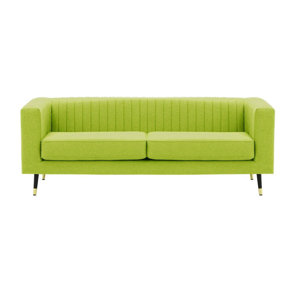 DREISITZER SOFA Slender-Baku 7 - Hellgrün, Holz/Textil (201/71/83cm) - SLF24