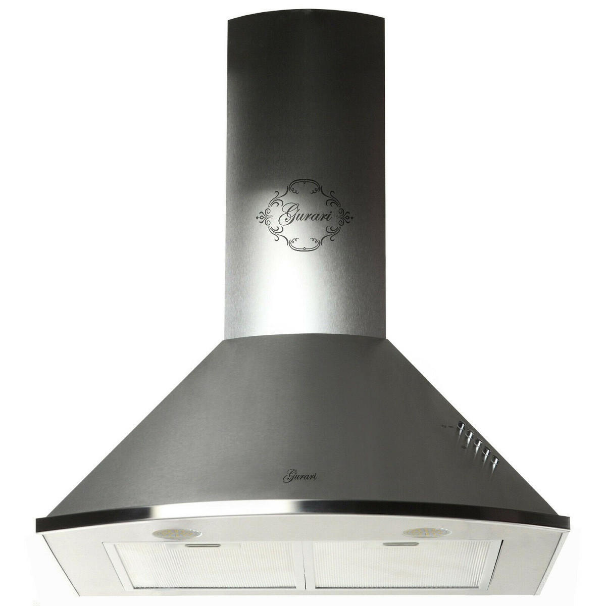 DUNSTABZUGSHAUBE GCH C 046 IS 6/3 + Umluftset, 60 cm Edelstahl - Silberfarben, Metall (60/119/50cm) - Gurari