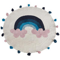 KINDERTEPPICH Gorisa 120/120 cm - Blau/Pink, Textil (120/120cm) - Beliani