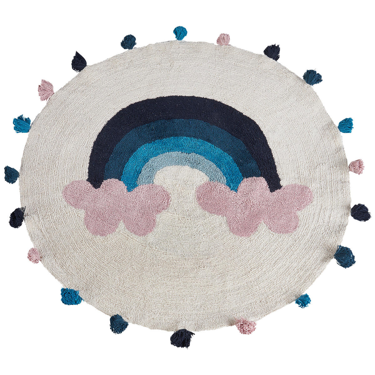 KINDERTEPPICH Gorisa 120/120 cm - Blau/Pink, Textil (120/120cm) - Beliani