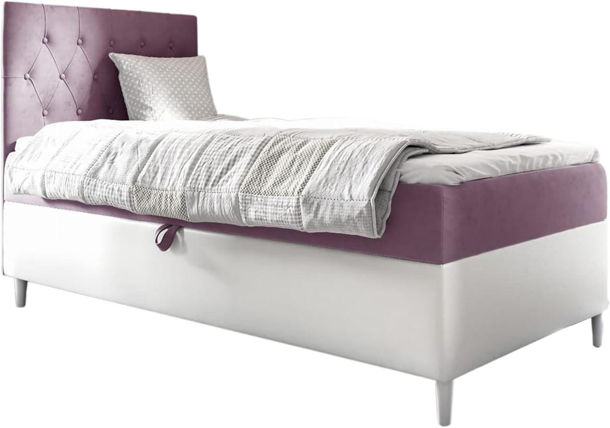 KINDERBETT FLIPPO 1 - Lila/Weiß, Holzwerkstoff (92/208cm) - Meblini