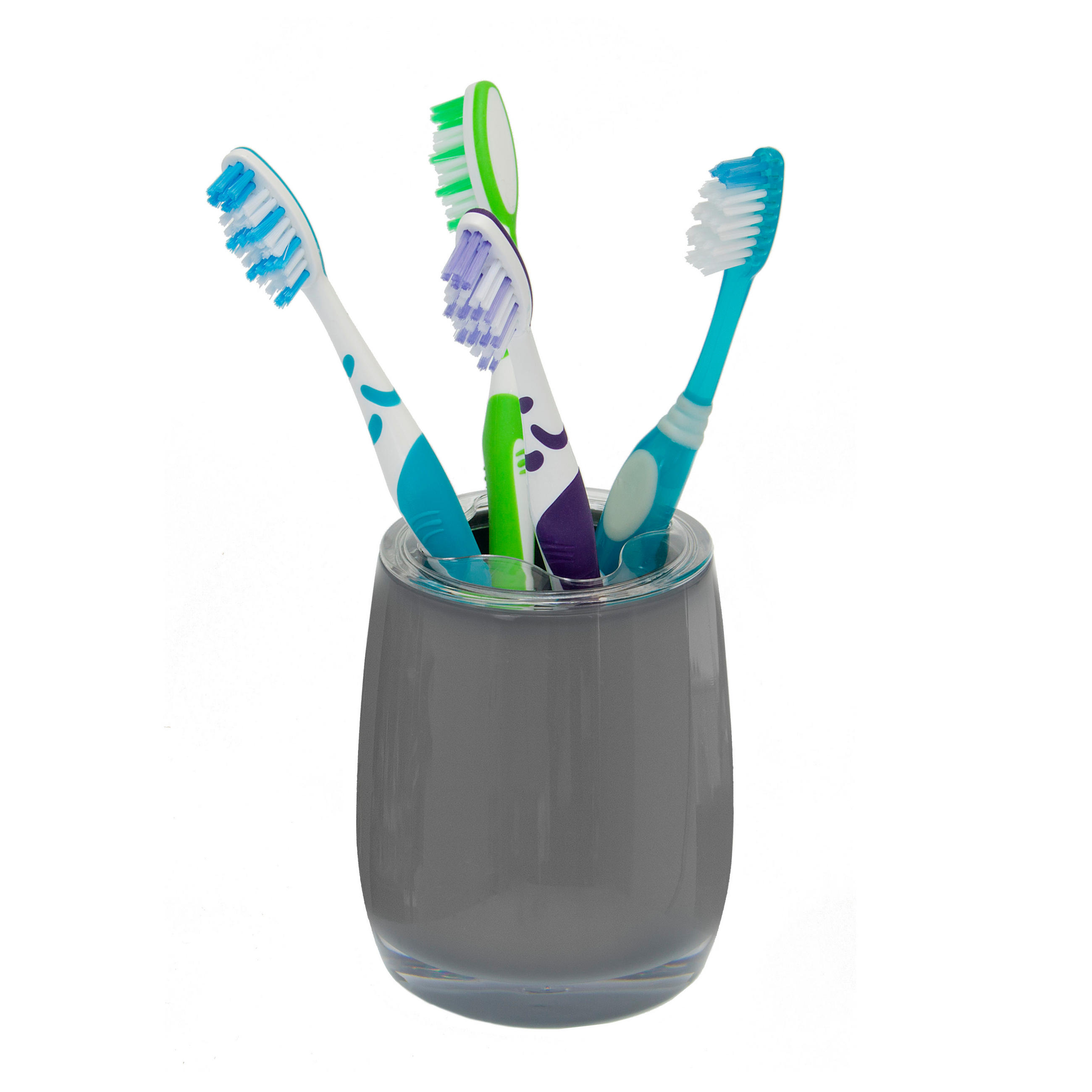 ZAHNBÜRSTENBEHÄLTER SAVONA, grau - Grau, Kunststoff (8/10/8cm) - bremermann