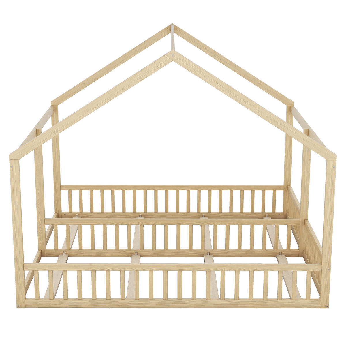 KINDERBETT 2-in-1 90x200 cm Natur Kiefernholz - Braun, Holz (90/200cm) - Meubliv