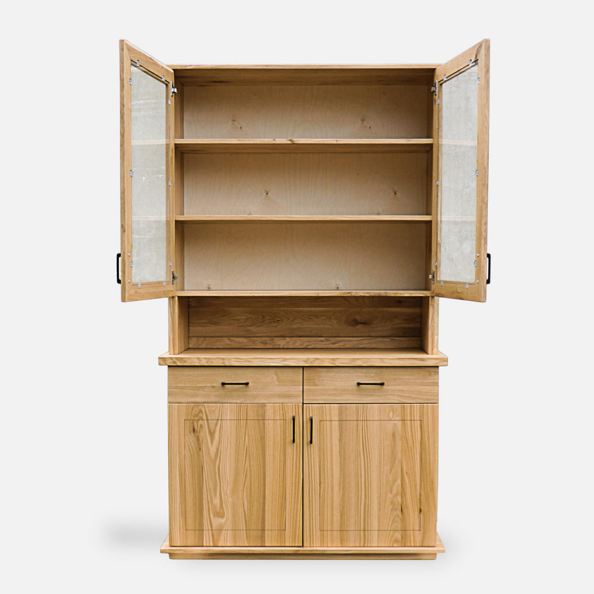 HOLZVITRINE für Wohn- und Esszimmer MONTE - Eichefarben, Holz (120/210/45cm) - Rawood Furniture