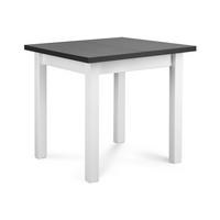 ESSTISCH SALUTO ausziehbar bis 110cm quadratisch, weiß grau - Weiß/Grau, Holz/Buchenholz (80/80/76cm) - KONSIMO®