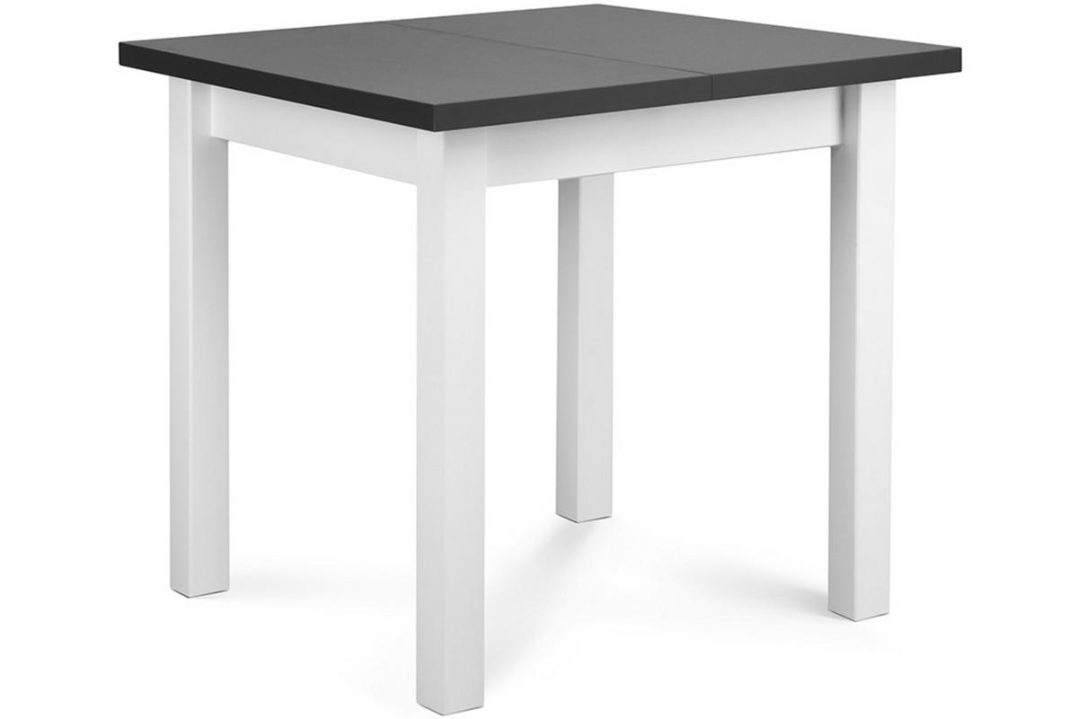 ESSTISCH SALUTO ausziehbar bis 110cm quadratisch, weiß grau - Weiß/Grau, Holz/Buchenholz (80/80/76cm) - KONSIMO®