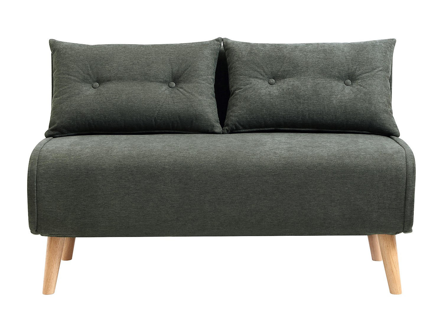 SCHLAFSOFA - 2 Personen - stoff - grün Valerio - Grün, Holz/Textil (120/74/74cm) - Vente-Unique