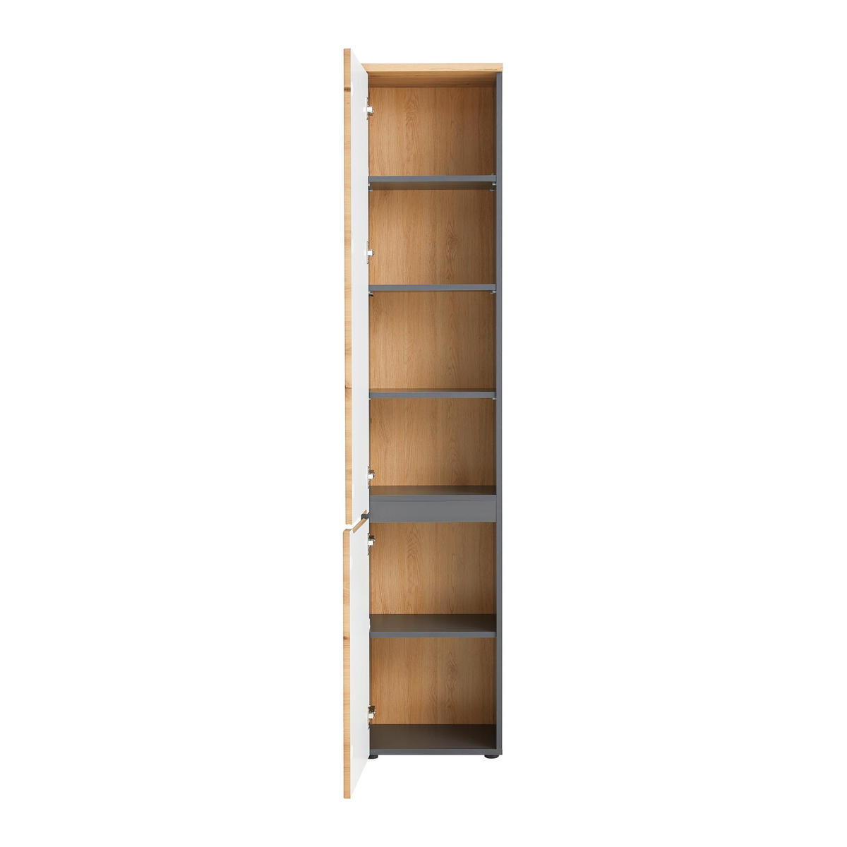 HOCHSCHRANK Memphis Artisan Eiche/Grau - Eiche Artisan, Holzwerkstoff (40/195/31cm) - Mömax