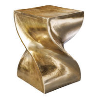 BEISTELLTISCH TWIST Metall Gold 45 cm - Goldfarben, Metall (30/30/45cm) - riess-ambiente