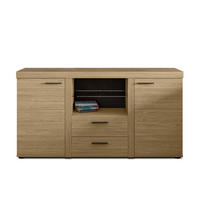SIDEBOARD Spacoro 2F2S Geölte Eiche Matt 156,4/82/40,3 cm – Schubladenschrank Kommode Modern - Eichefarben, Holzwerkstoff/Kunststoff (156/82/40cm) - AX Living