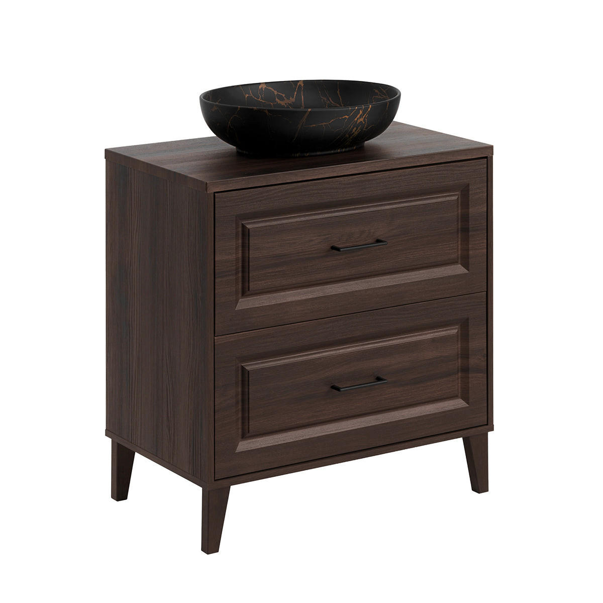 WASCHTISCH 80cm Moka Holz - Braun, Holzwerkstoff (80/84.5/46cm) - Petits-meubles