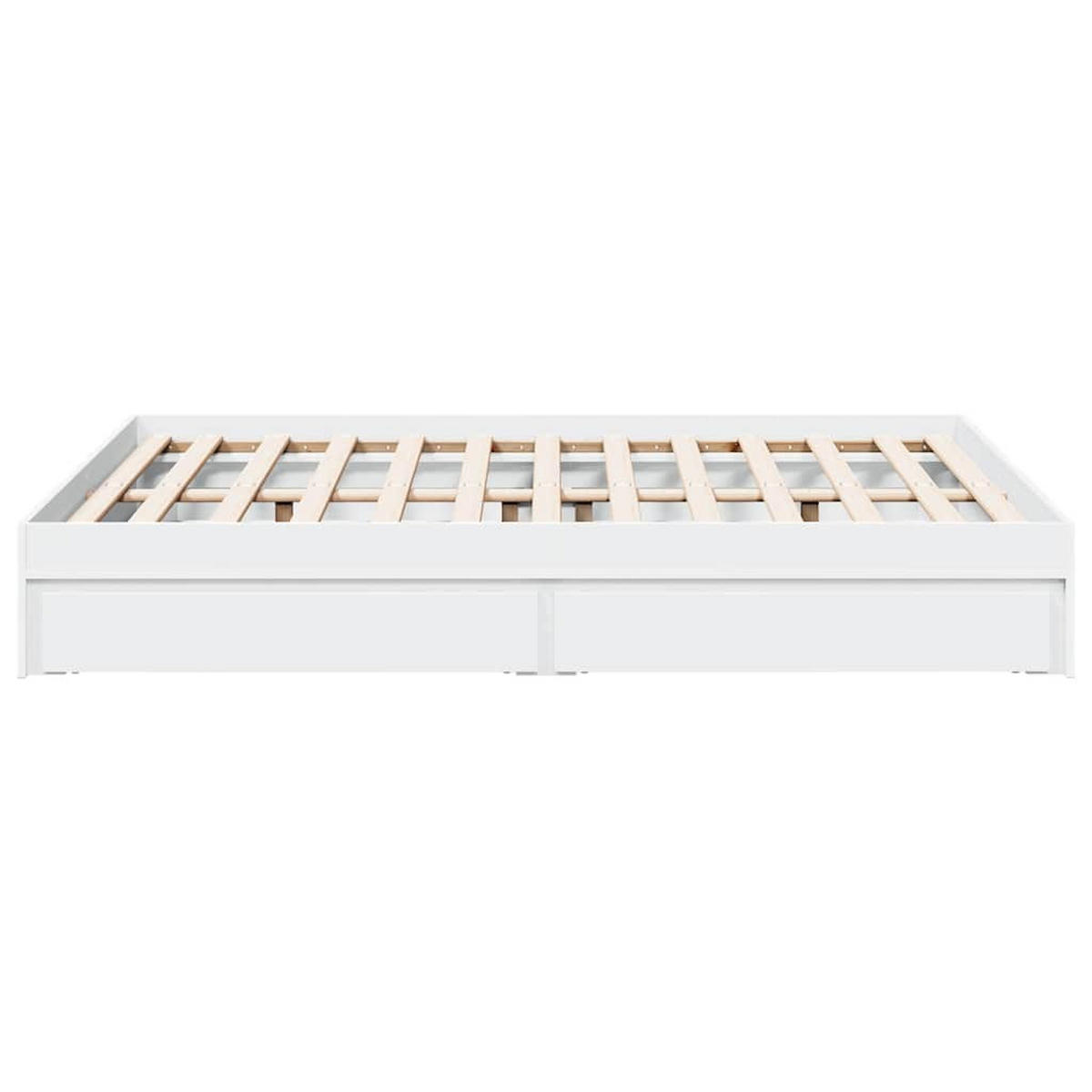 BETTGESTELL Mit Schubladen Weiss 120/200 Cm Holzwerkstoff - Weiß, Holzwerkstoff (120/200cm) - vidaXL