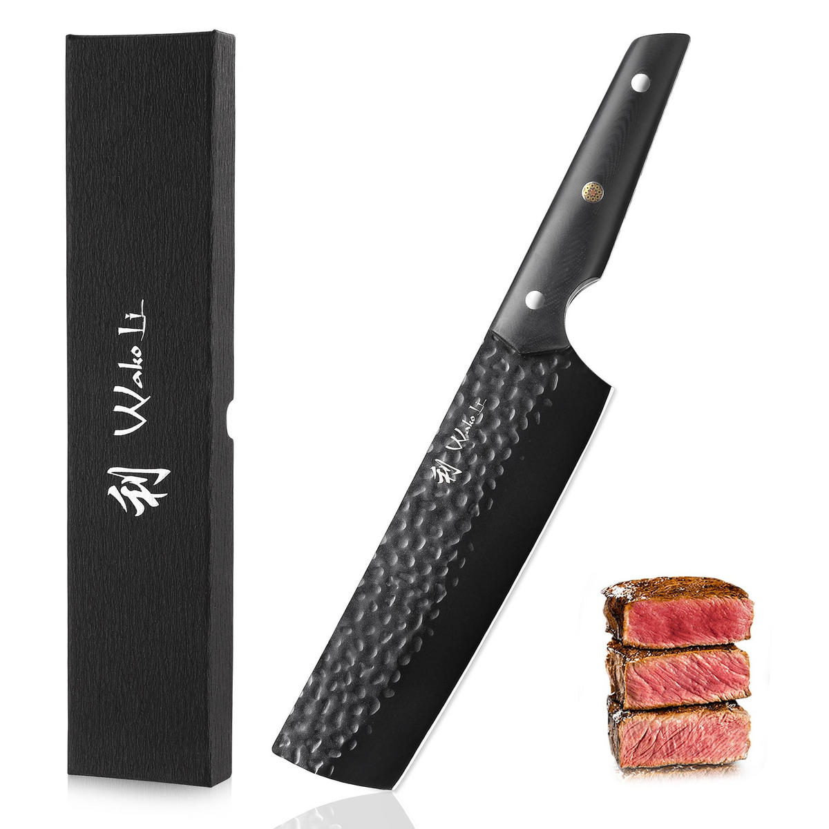 NAKIRIMESSER 18 cm - Schwarz, Metall (1cm) - Wakoli