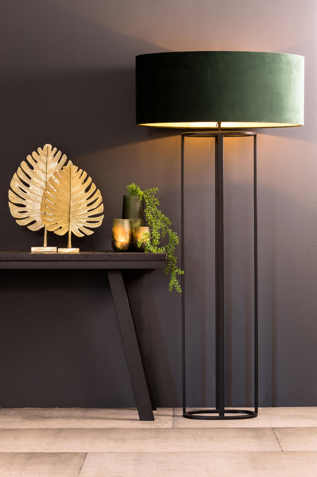 STEHLEUCHTE Mylo Schwarz 36/19/145 cm - Schwarz, Metall (36/19/145cm) - Light & Living