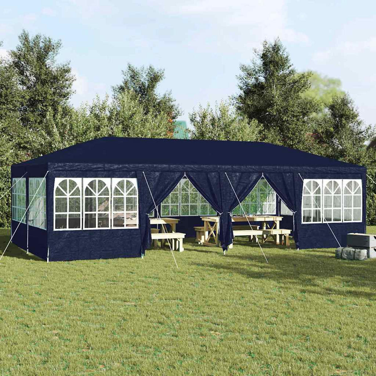 PARTY-ZELT Blau 800/400/266 Cm Polyethylen - Blau, Kunststoff (400/266/800cm) - vidaXL