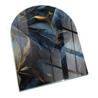 GLASPLATTE für Kamin 80x70 cm Marineblau - Dunkelblau, Glas (80/70/0.4cm) - ArtPrintCave