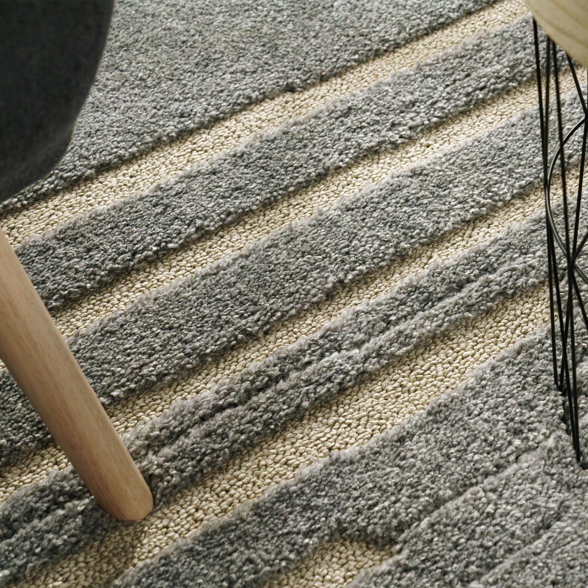 HOCHFLORTEPPICH 60/100 cm Genua 742 - Grau, Textil (60/100cm) - Paco Home