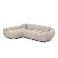 ECKSOFA Liva Beige Strukturstoff L-Form Links - Beige, Textil (265/160cm) - VAROYAL