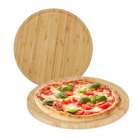 2XPIZZATELLER - Hellbraun, Holz (32/32/1.5cm) - Relaxdays