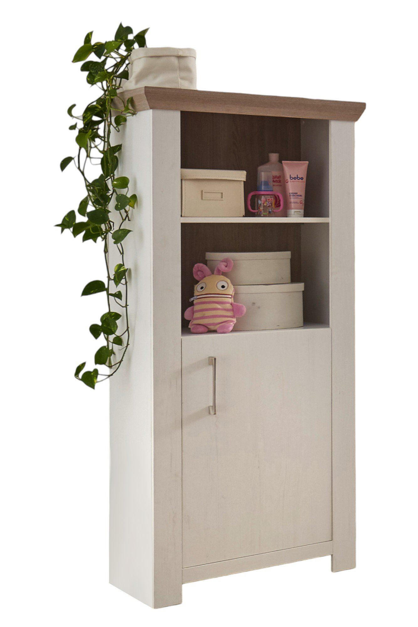 BEISTELLSCHRANK Ebony 63 x 40 x 146 Holzwerkstoff in Eiche Nelson - Naturfarben, Holz (63/146/40cm) - 58aufmkessel