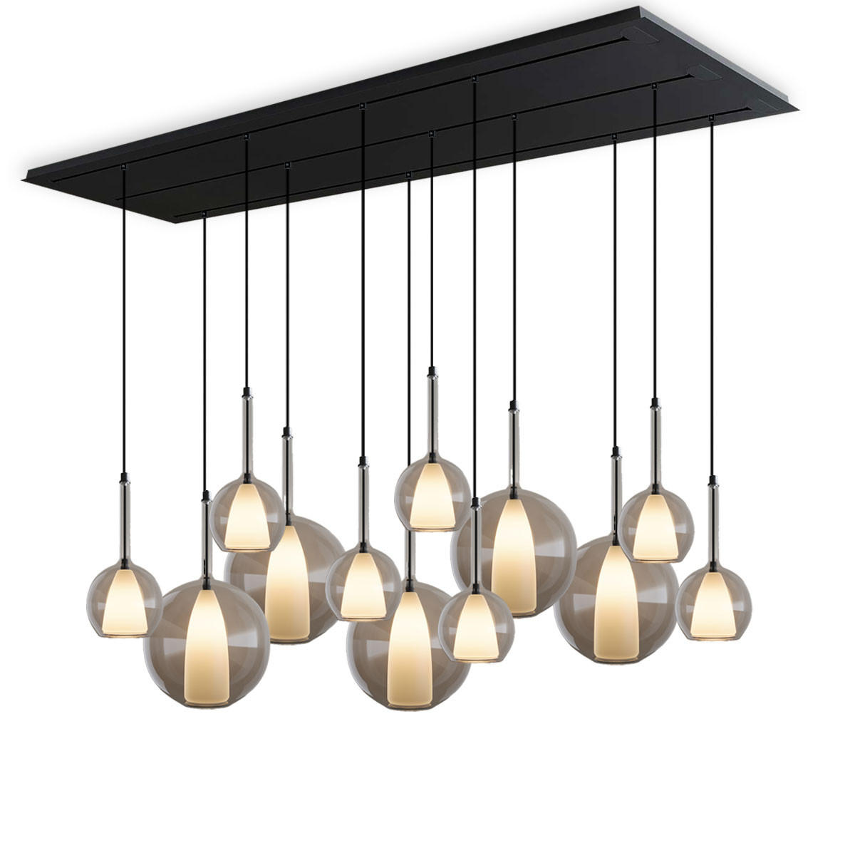 HÄNGELEUCHTE Belluna Klar Ø 14/24cm - Klar, Glas (24/24/45cm) - s.luce