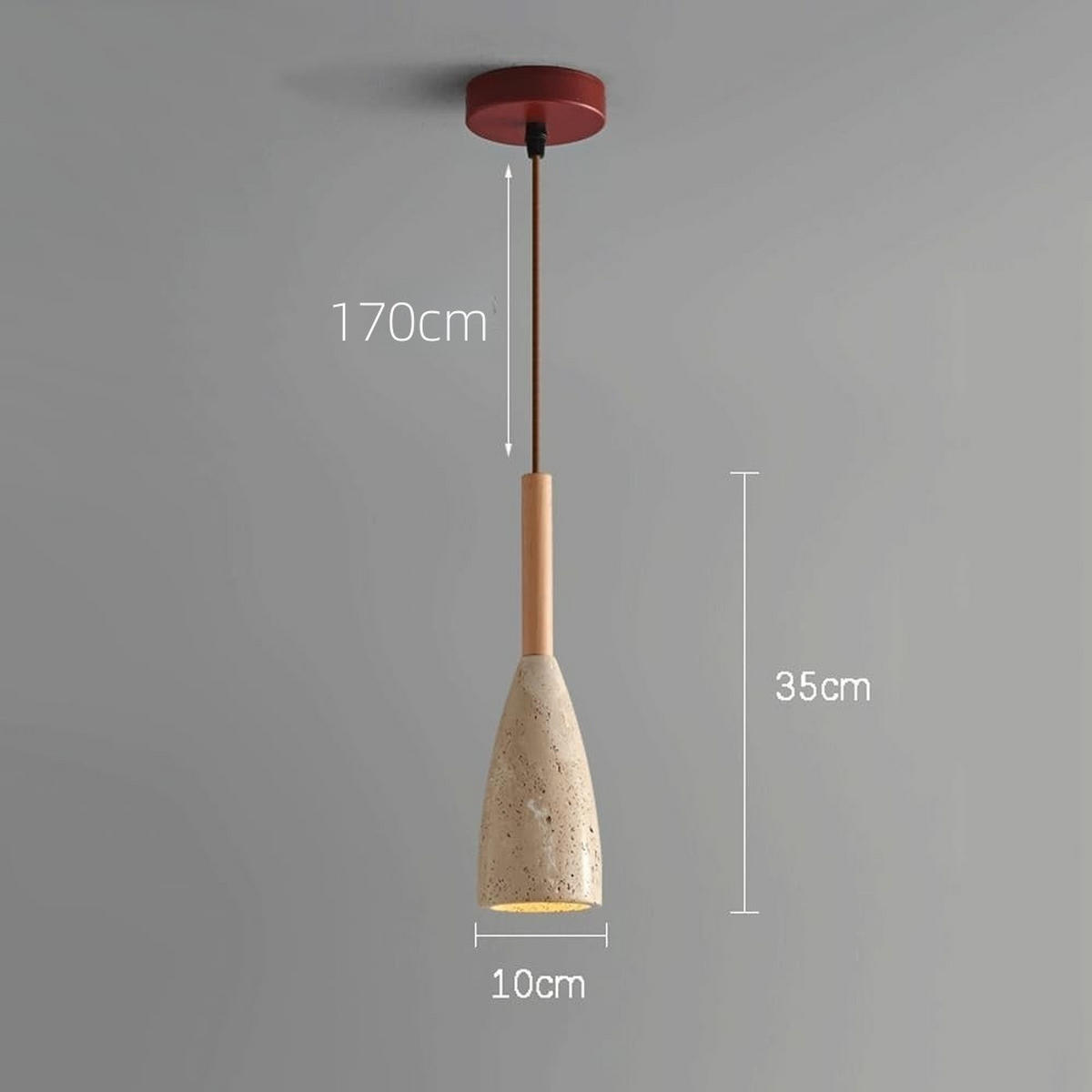 HÄNGELEUCHTE Linear Stein & Marmor Holz, Gelb - Gelb, Stein (10/37/10cm) - Authentics