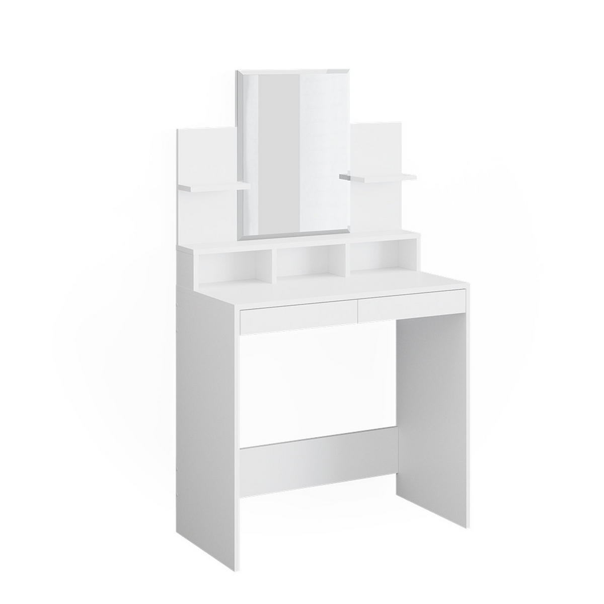 SCHMINKTISCH Ania Weiß 80 cm - Weiß, Holzwerkstoff (80/139.6/40cm) - Vicco