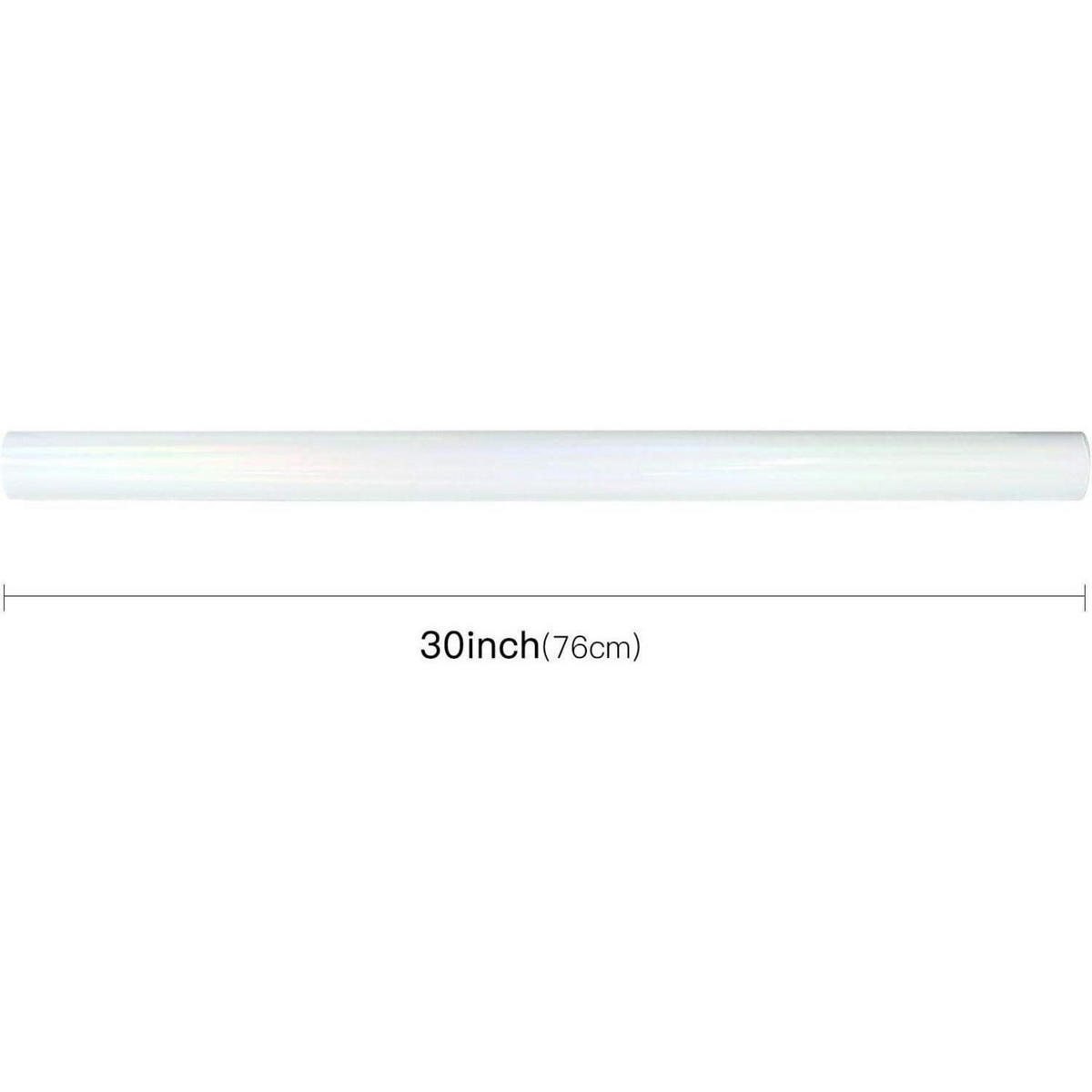 GESCHENKPAPIER Regenbogenglanz Weiß Metallic 76 cm x 10 m - Weiß, Papier (76/1/1000cm)