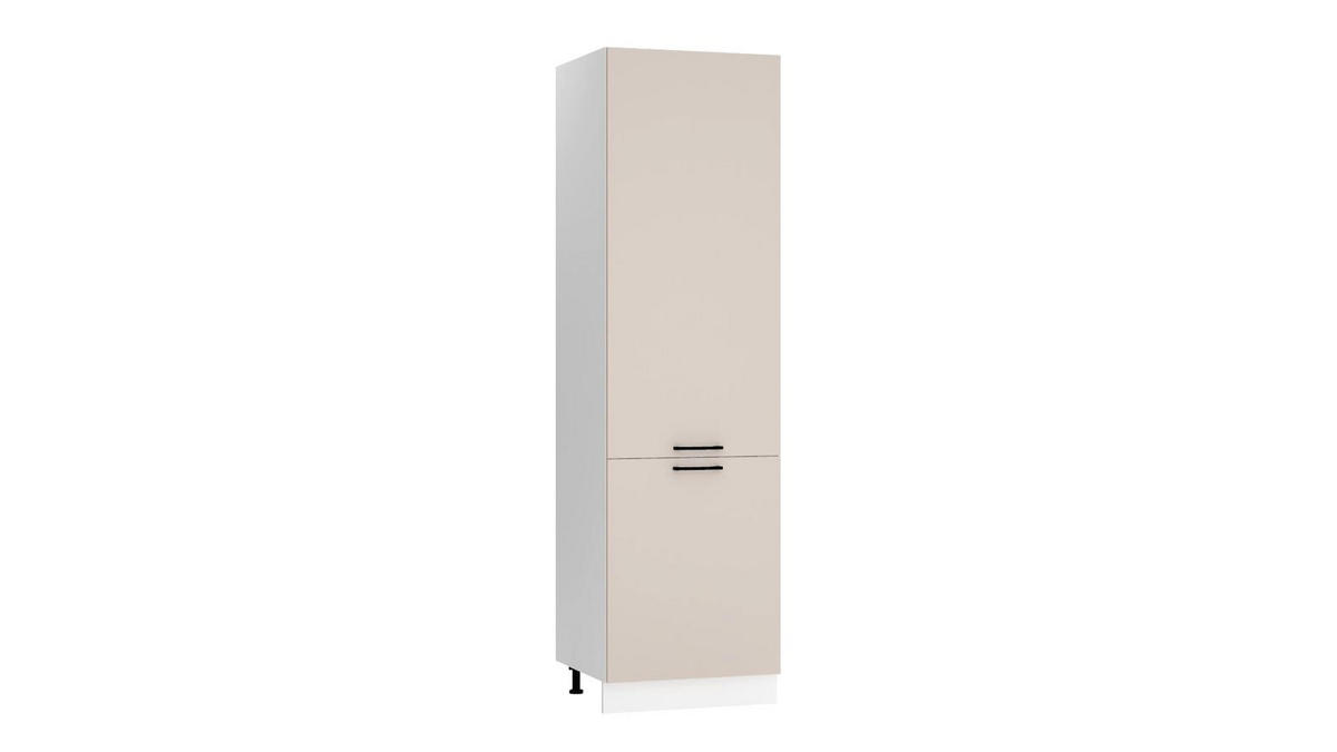 HOCHSCHRANK D60SŁ P/L – Morvex – Hochwertiges Design Konzept – Schwarz / Matt - Schwarz, Holzwerkstoff/Metall (60/213.3/56cm) - ROYAL24_MARKT