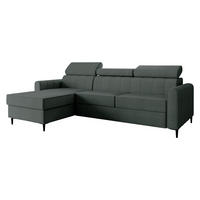 ECKSOFA Toronto III - Schwarz/Grau, Holz/Kunststoff (250/169cm) - MIRJAN24