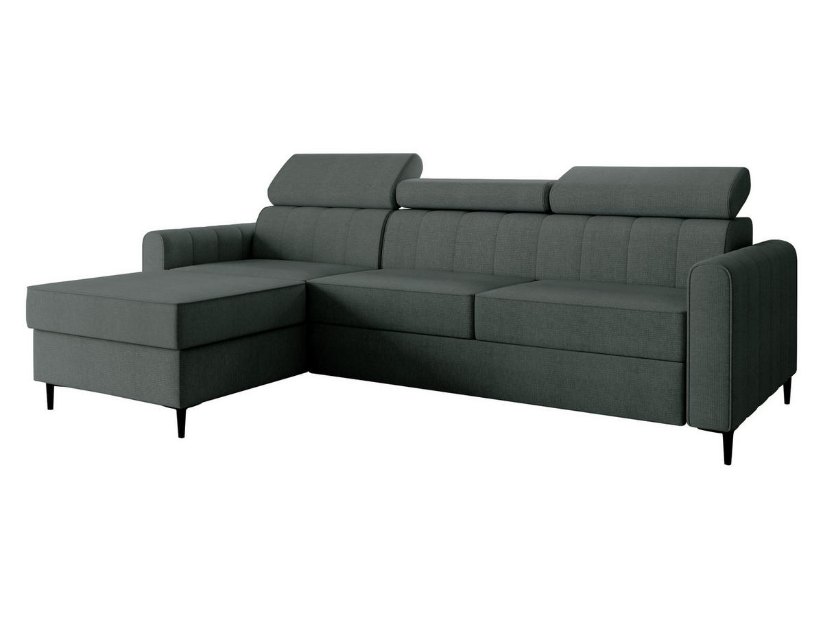 ECKSOFA Toronto III - Schwarz/Grau, Holz/Kunststoff (250/169cm) - MIRJAN24