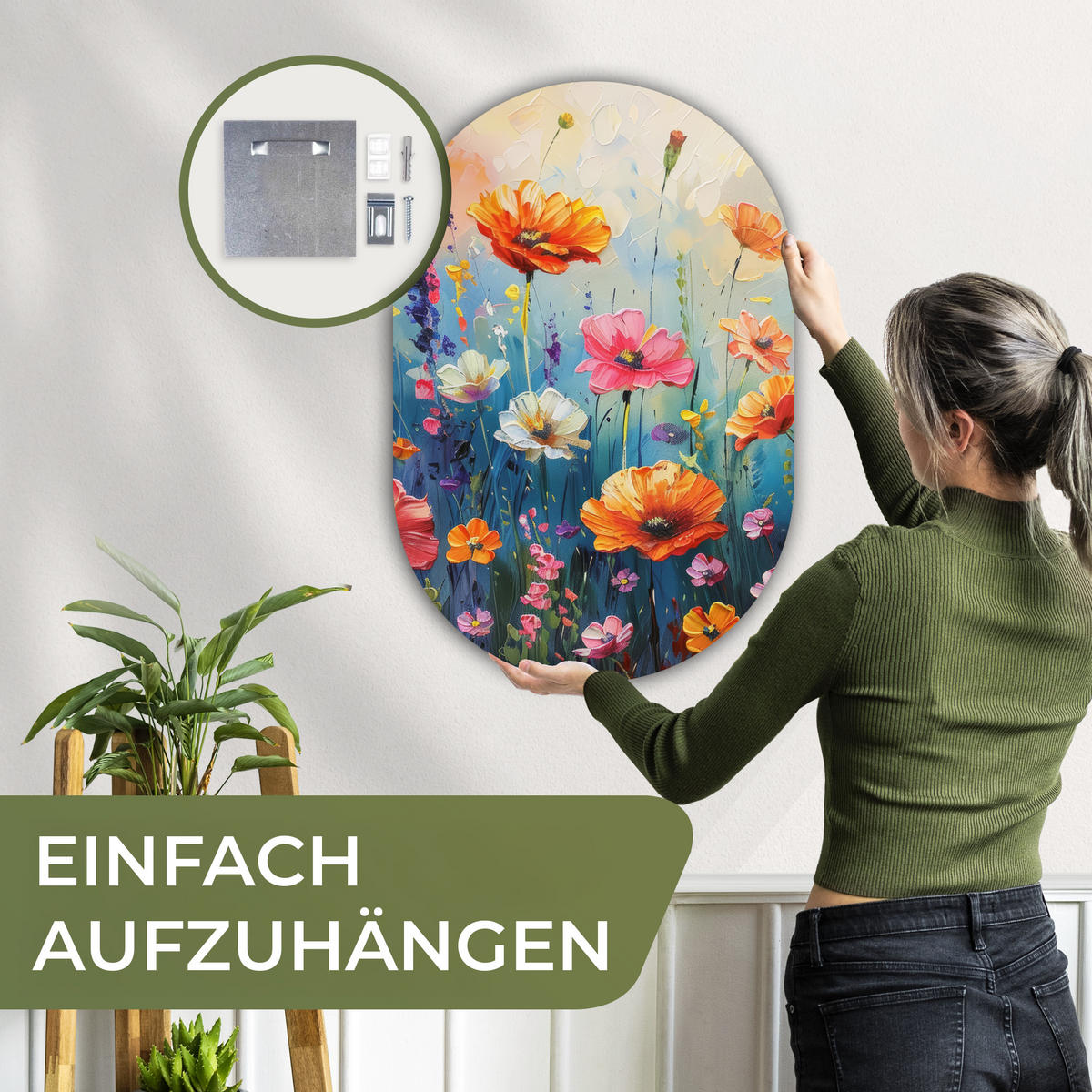 WANDBILD Blumen - Natur - Aquarell - Kunst 60x90 cm - Multicolor, Kunststoff (60/90cm) - MuchoWow
