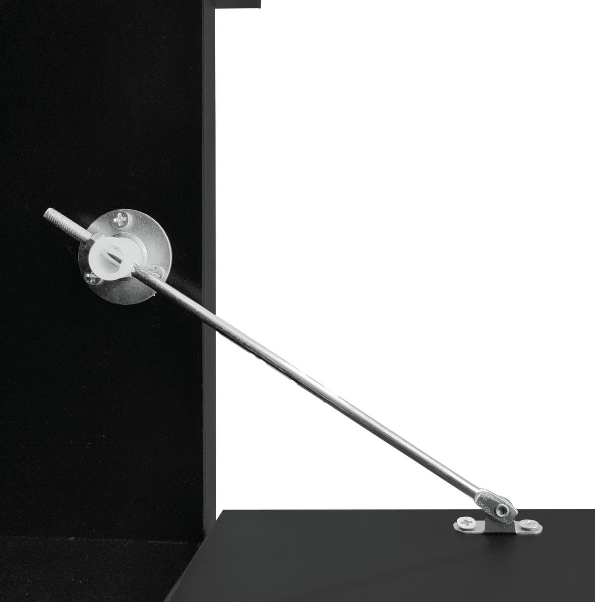 TV-ELEMENT Schwarz mit LED-Beleuchtung, TV-Lowboard 181/38/38 cm & Couchtisch - Schwarz, Holzwerkstoff (181/38/38cm) - Flora Grace