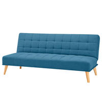 SCHLAFSOFA - Blau, Holz/Birkenholz (180/81/86cm) - home24