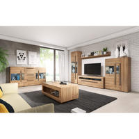 WOHNZIMMER-SET 6-TLG. Turda-83 - Braun, Holzwerkstoff (320/105/50cm) - Lomado