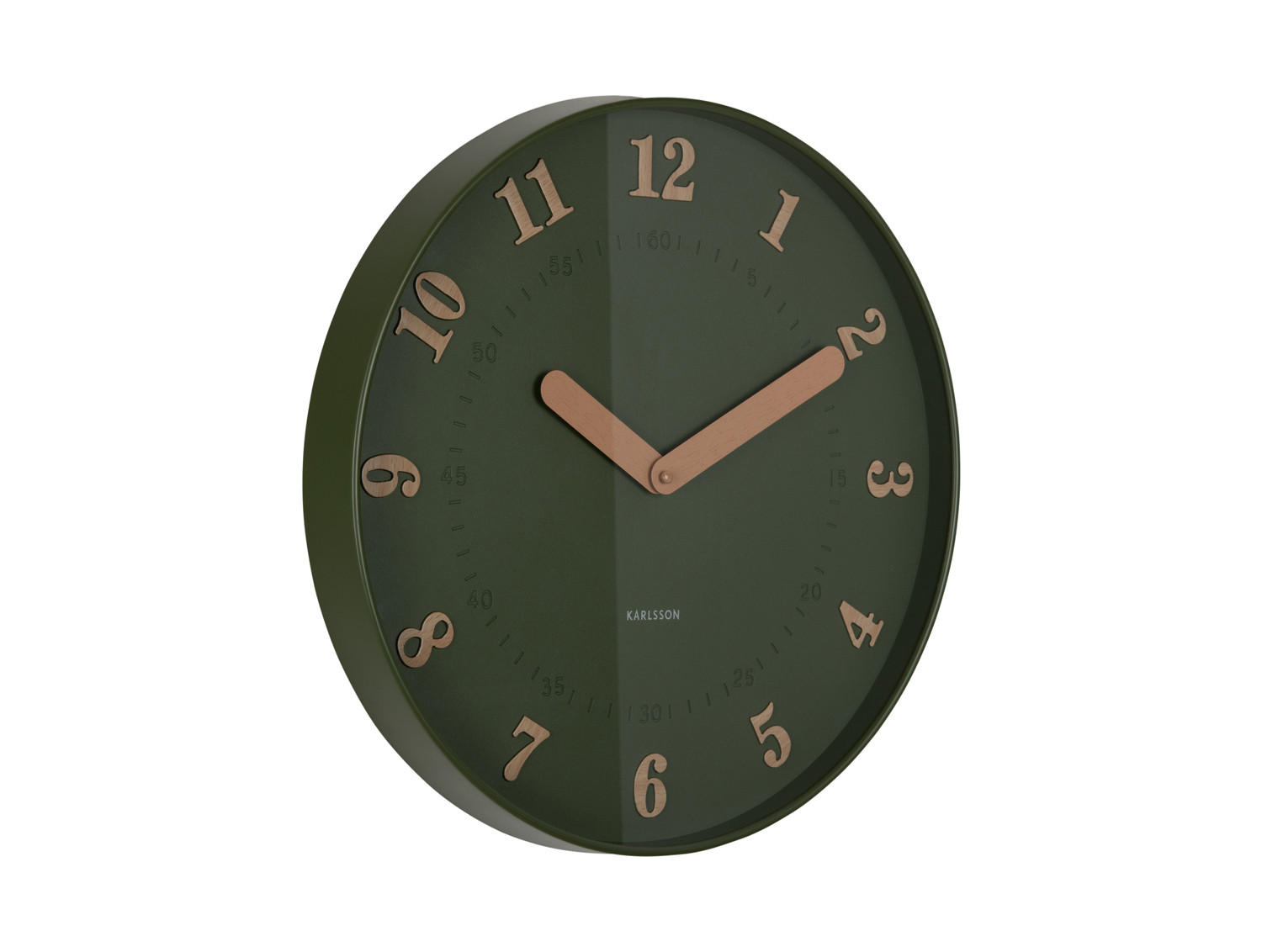 WANDUHR Amena Grün 40/4/40 cm - Grün, Kunststoff (4/40/40cm) - Karlsson