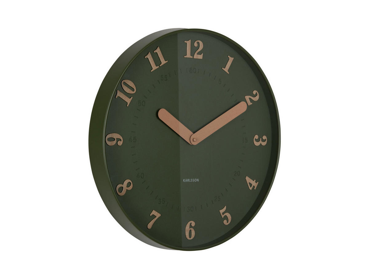 WANDUHR Amena Grün 40/4/40 cm - Grün, Kunststoff (4/40/40cm) - Karlsson