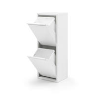 MÜLLEIMER 2 Fach Weiß Mülltrennsystem aus Metall - Weiß, Metall (33/92/25cm) - Gowoll