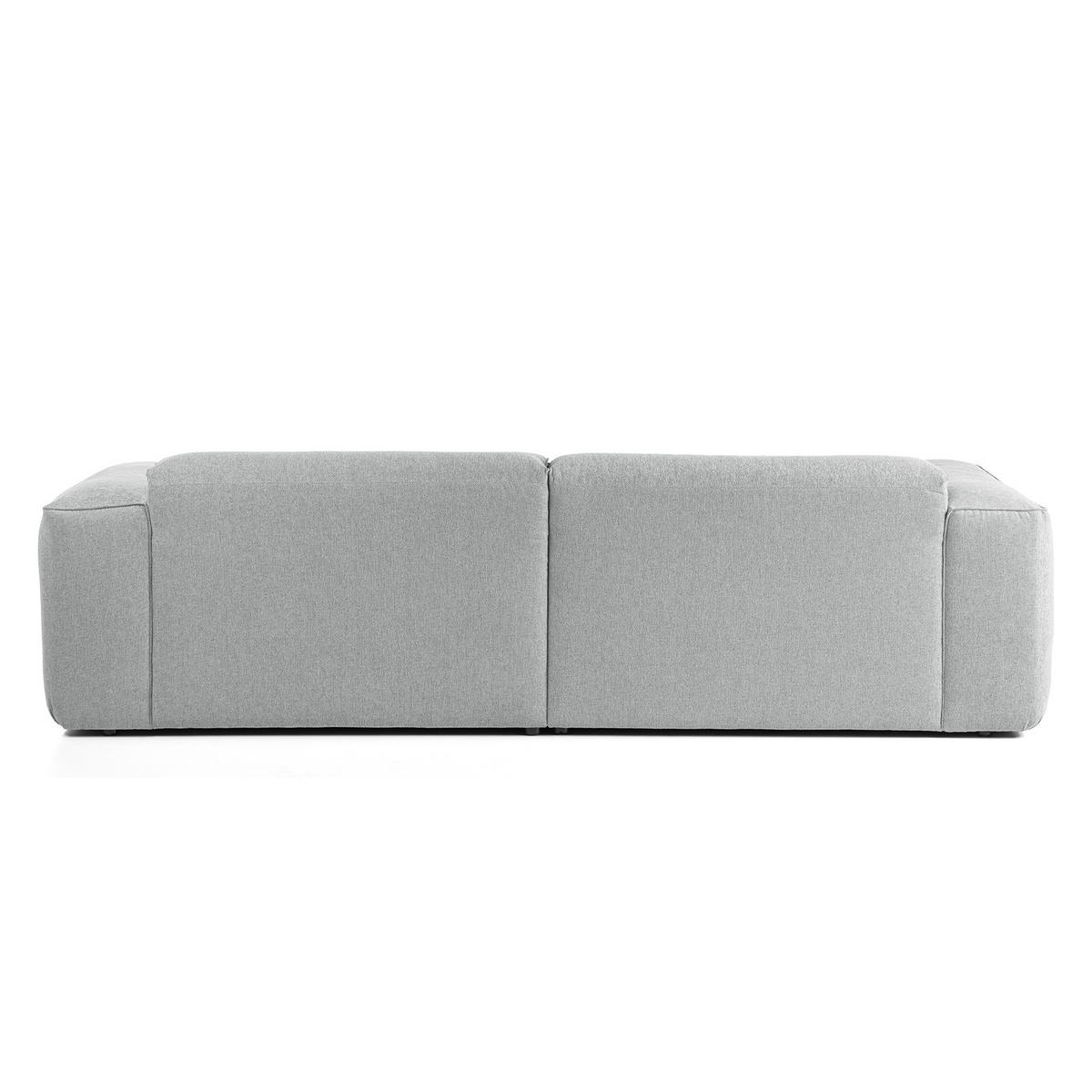 1,5-SITZER ECKSOFA mit Longchair - Hellgrau/Schwarz, Kunststoff/Textil (260/173cm) - home24