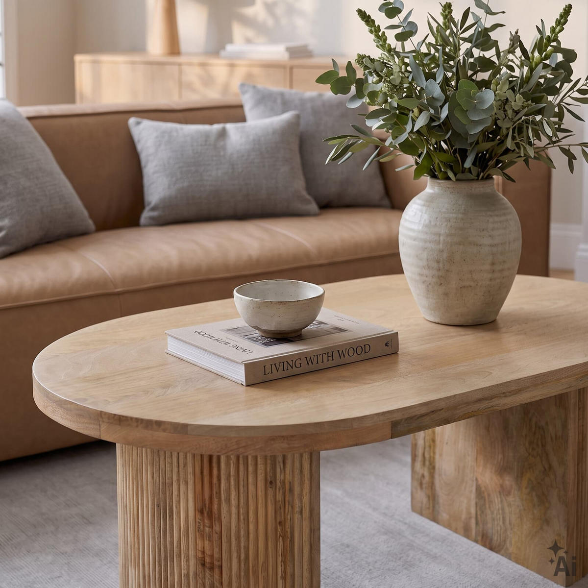 COUCHTISCH AMBA natur - Naturfarben, Holz (74/120/46cm) - IDIMEX