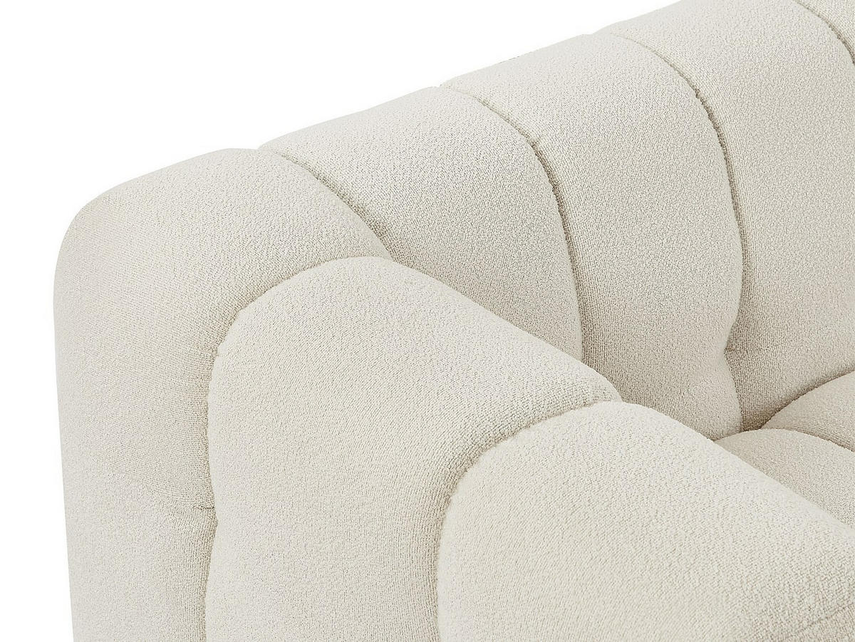 SOFAGARNITUR ohne Schlaffunktion - 4 -Sitzer - Polyester - weiß - LERICI - Weiß, Textil (213/72/89cm) - Vente-Unique