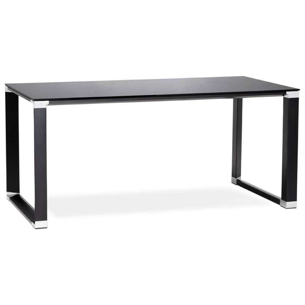 SCHREIBTISCH Schwarz 160x80x73 cm - Schwarz, Glas/Metall (160/80/73cm) - AlterEgo